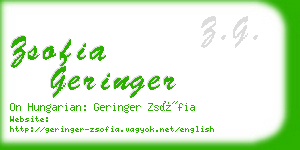 zsofia geringer business card